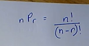 Video on using the formula to calculate permutations.
